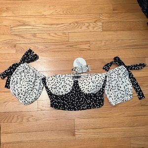 BOOHOO OFF-THE-SHOULDER CROP TOP